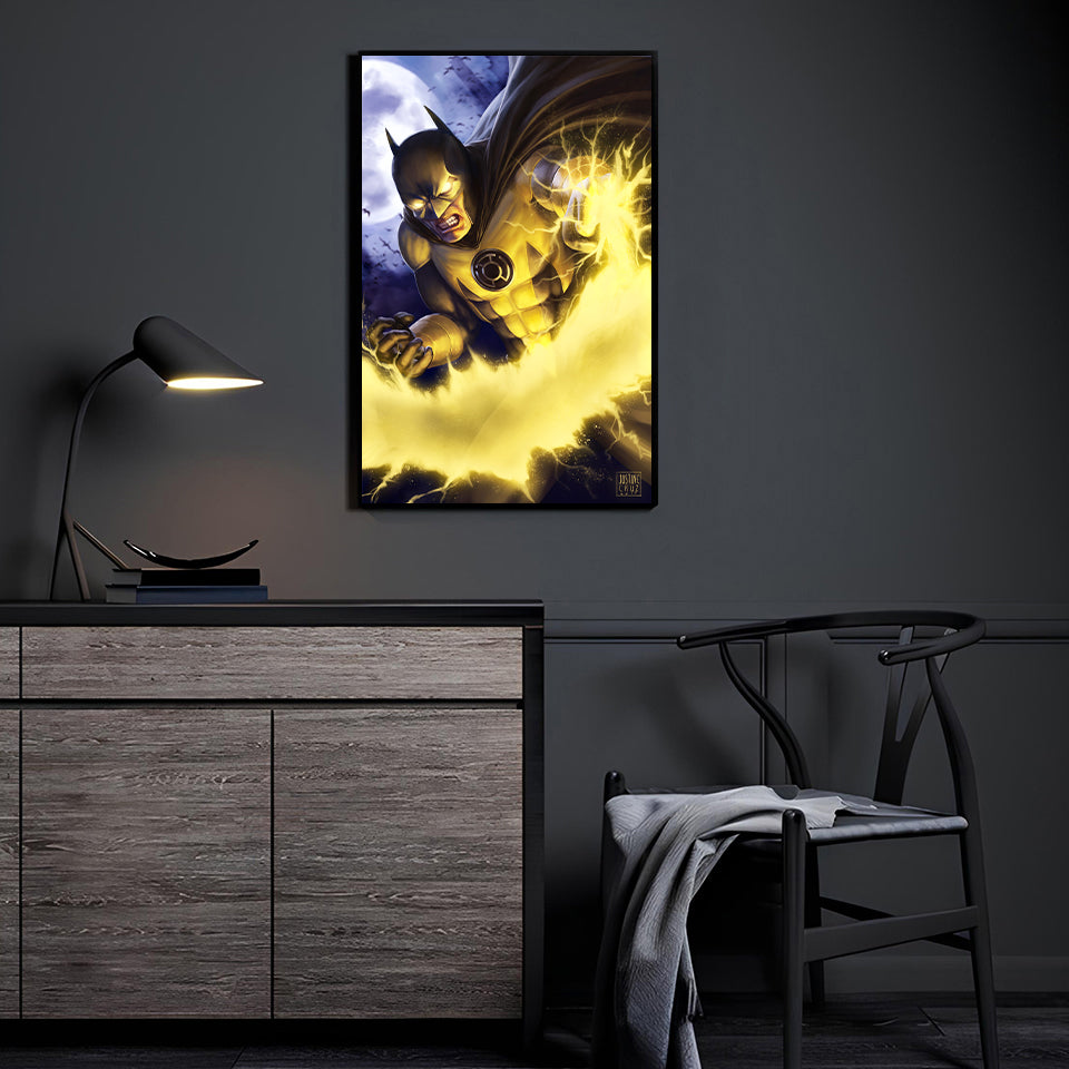 Yellow Lantern Batman Wall Art