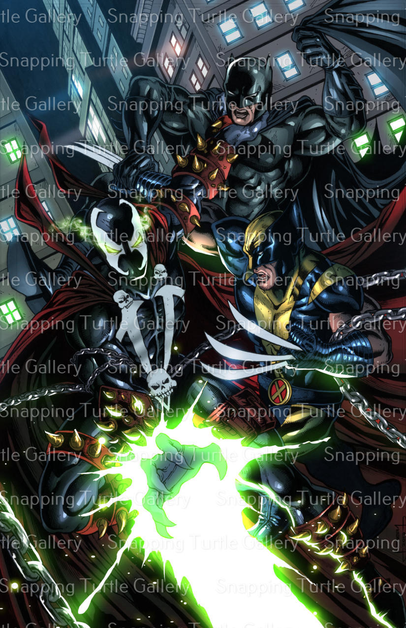 Batman Spawn Vs Wolverine Wall Art