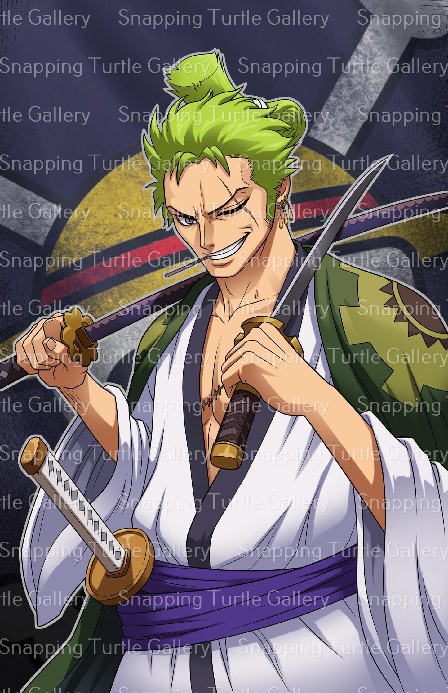 One Piece Pirate Zoro Wall Art