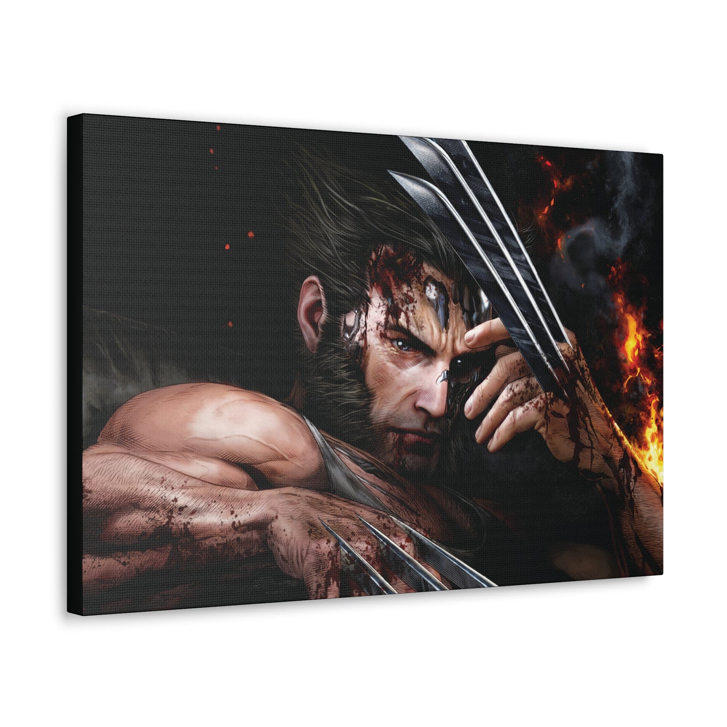 Unleash the rage of Adamantium Fury, a powerful Wolverine with claws out wall print. Available on canvas, acrylic & metal. Shop now at STG Collection!