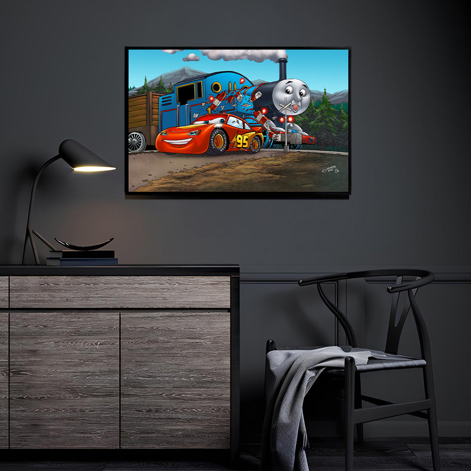 Lighting McQueen and Thomas the Train Wall Art