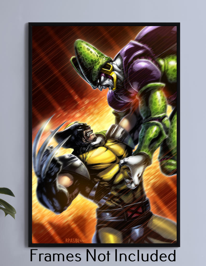 Cell Vs Wolverine Wall Art