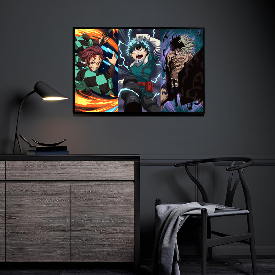 Anime Worlds Collide Wall Art
