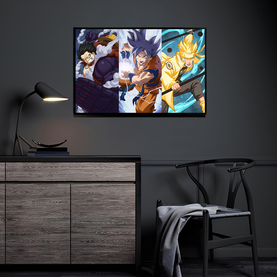 Anime Heroes Collide Wall Art