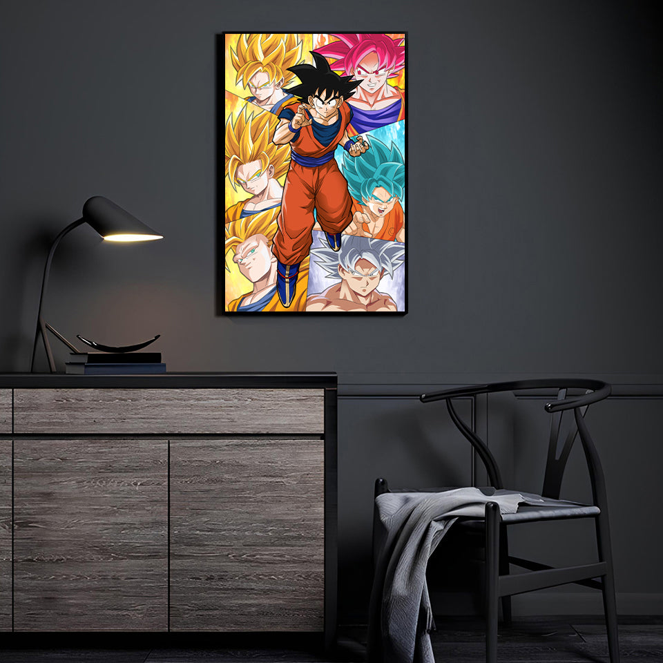Transformations of Goku Wall Art