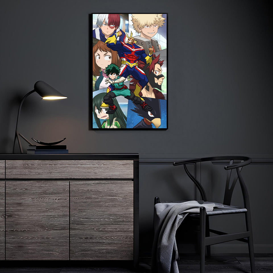 Team Hero Deku Wall Art