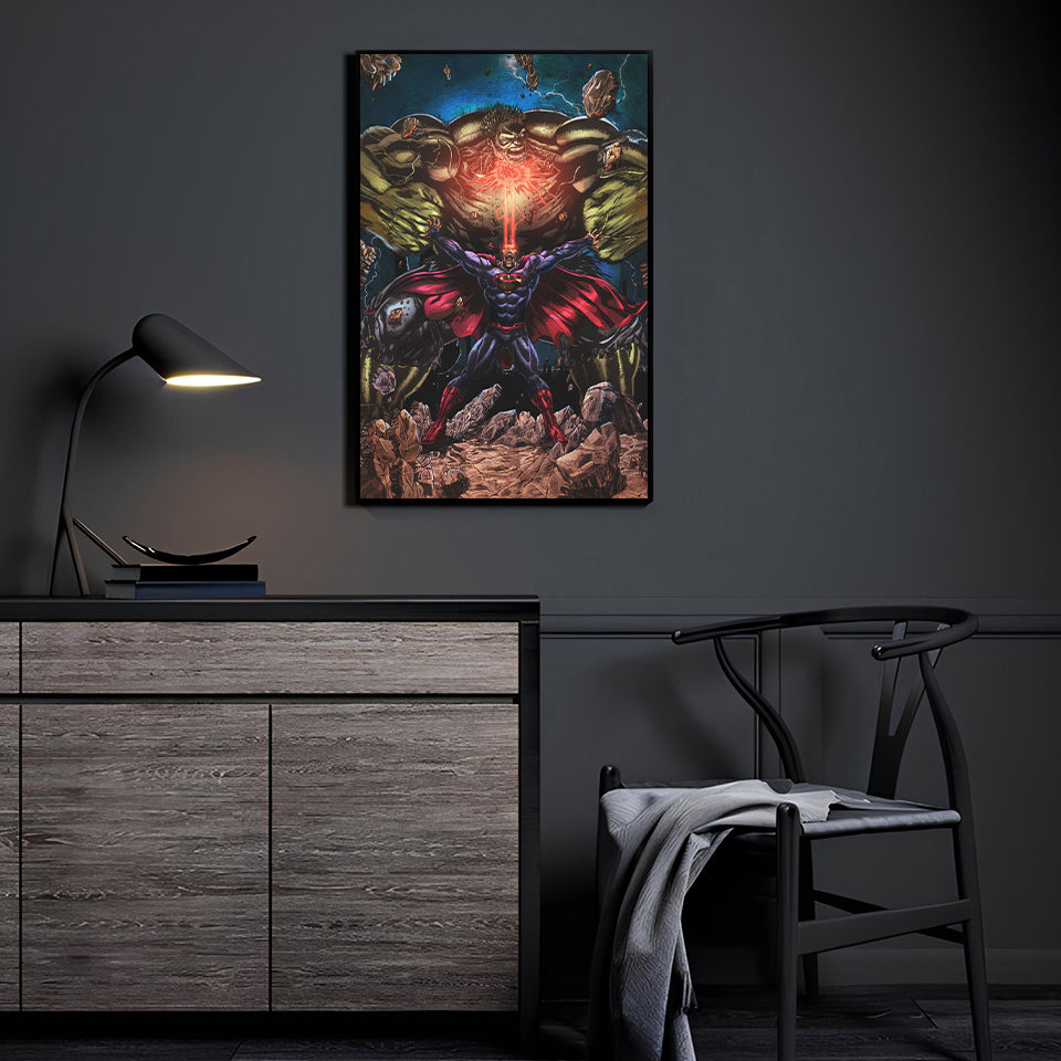 Superman Vs Hulk Wall Art
