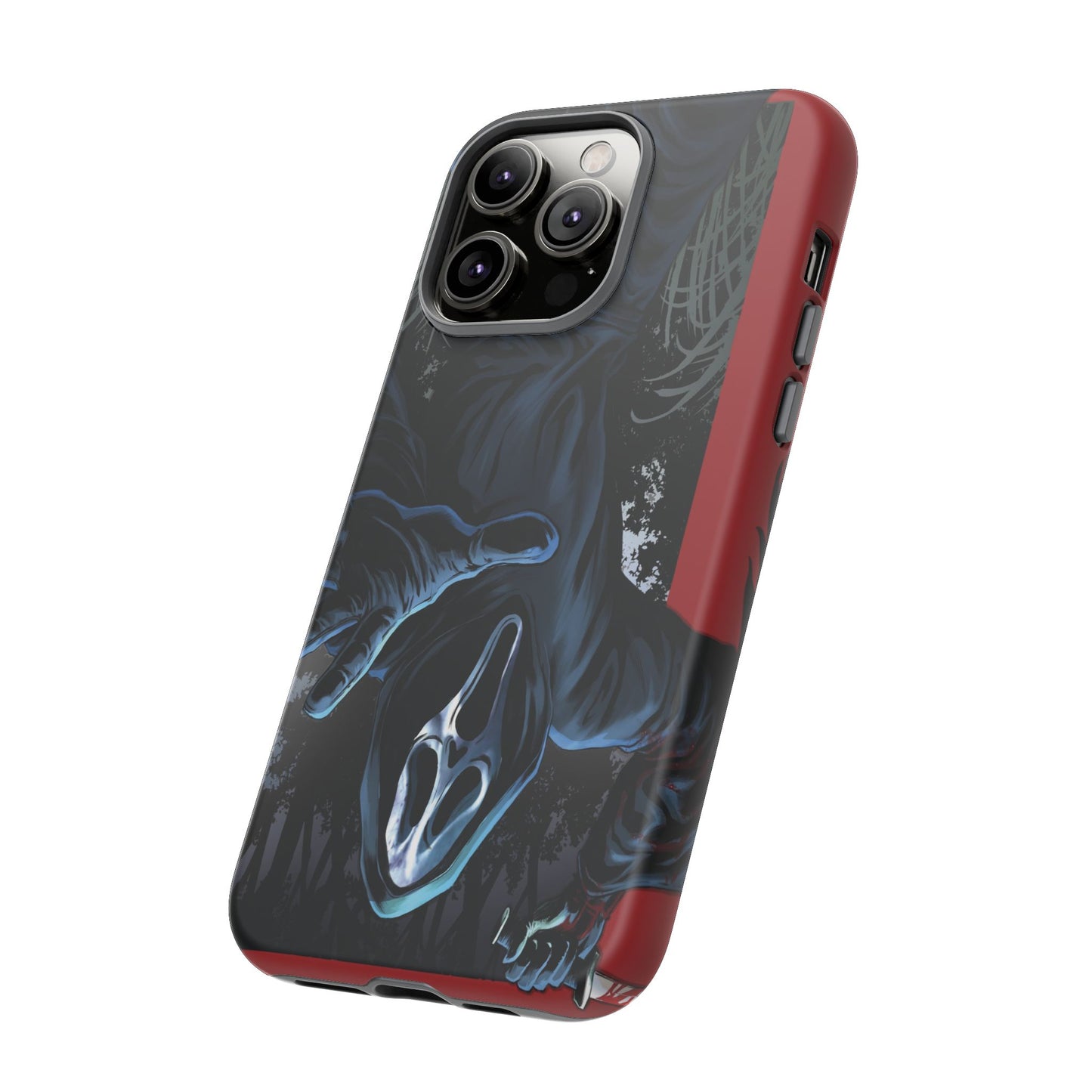 Scream Phone Case, Halloween, Tough Phone Cover Iphone 15 Pro Max, 14 Plus, 13, 12, 11 & Samsung S24, S23, Pixel 8 Pro, Horror Case