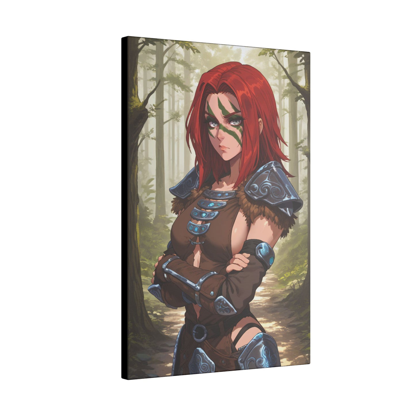 Aela the Huntress Viking Wall Art on premium canvas, acrylic, and metal – front view featuring Aela from Skyrim