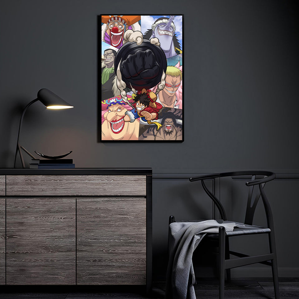 The Pirate Captains Vs Luffy Wall Art