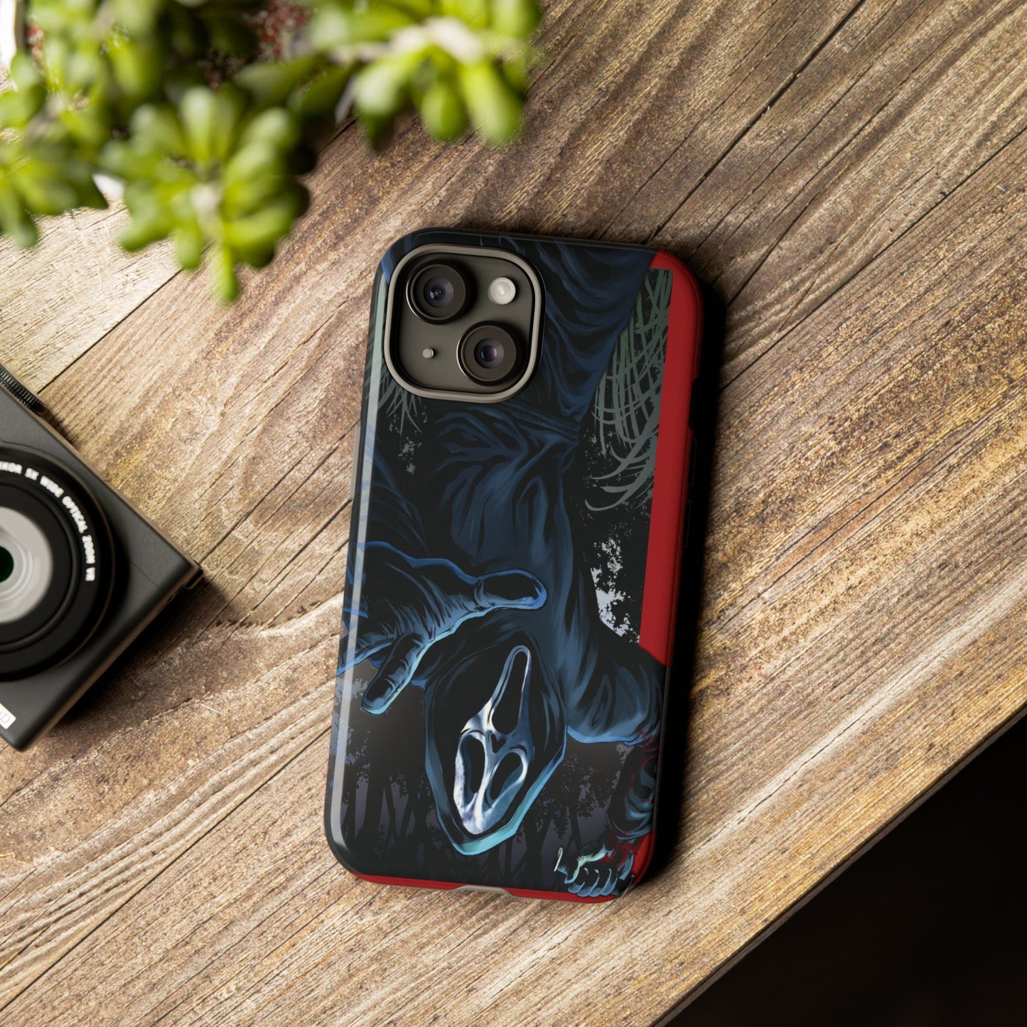 Scream Phone Case, Halloween, Tough Phone Cover Iphone 15 Pro Max, 14 Plus, 13, 12, 11 & Samsung S24, S23, Pixel 8 Pro, Horror Case