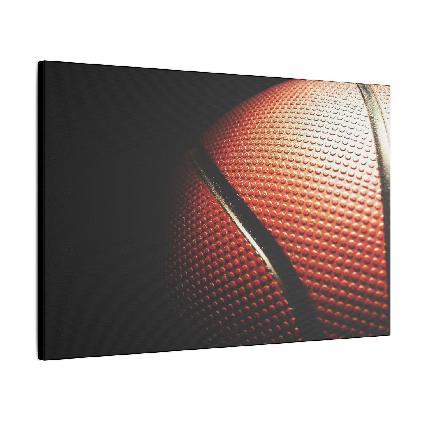 "Basketball Art Print on premium canvas, acrylic, and metal – front view showcasing dynamic sports imagery"