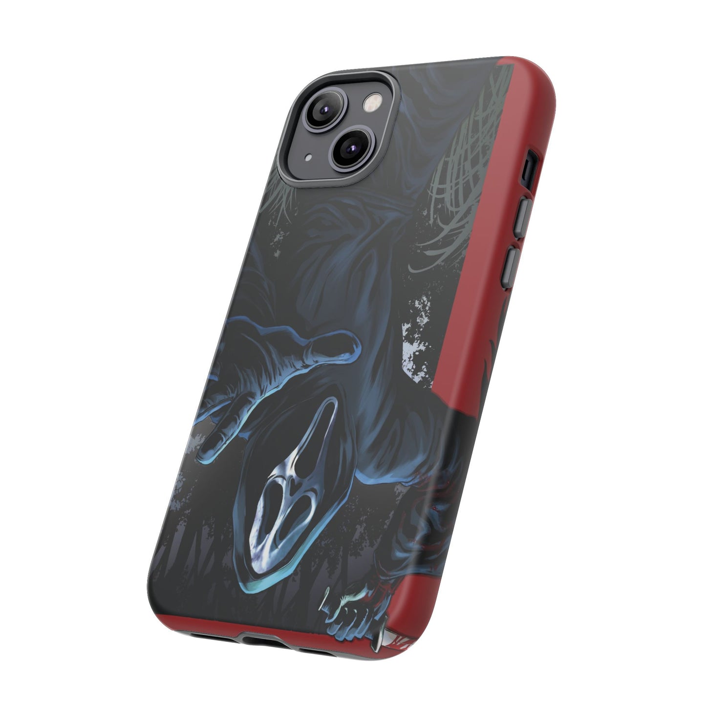 Scream Phone Case, Halloween, Tough Phone Cover Iphone 15 Pro Max, 14 Plus, 13, 12, 11 & Samsung S24, S23, Pixel 8 Pro, Horror Case