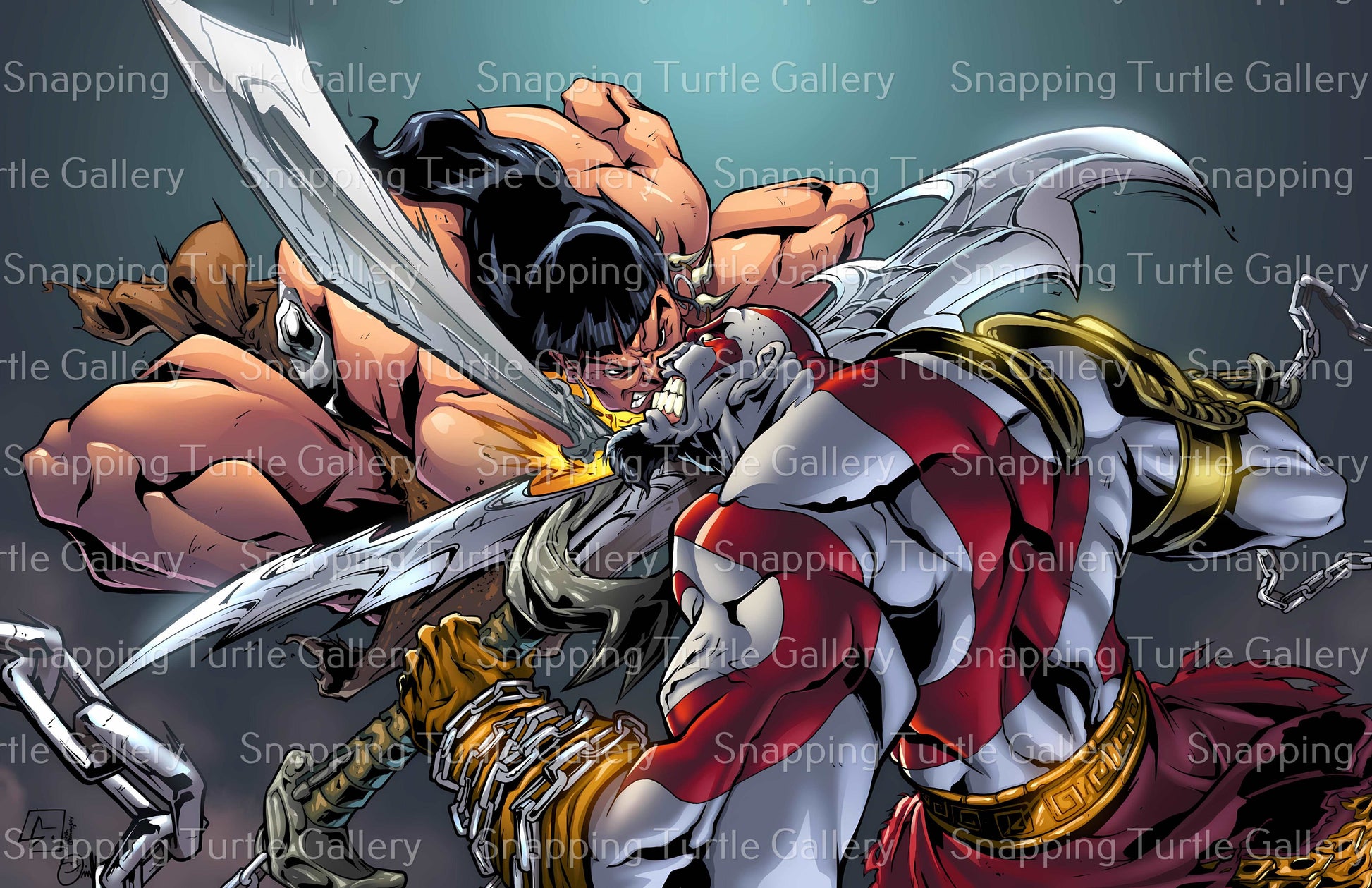 Conan vs Kratos Luis Austin Omi Snapping Turtle Gallery