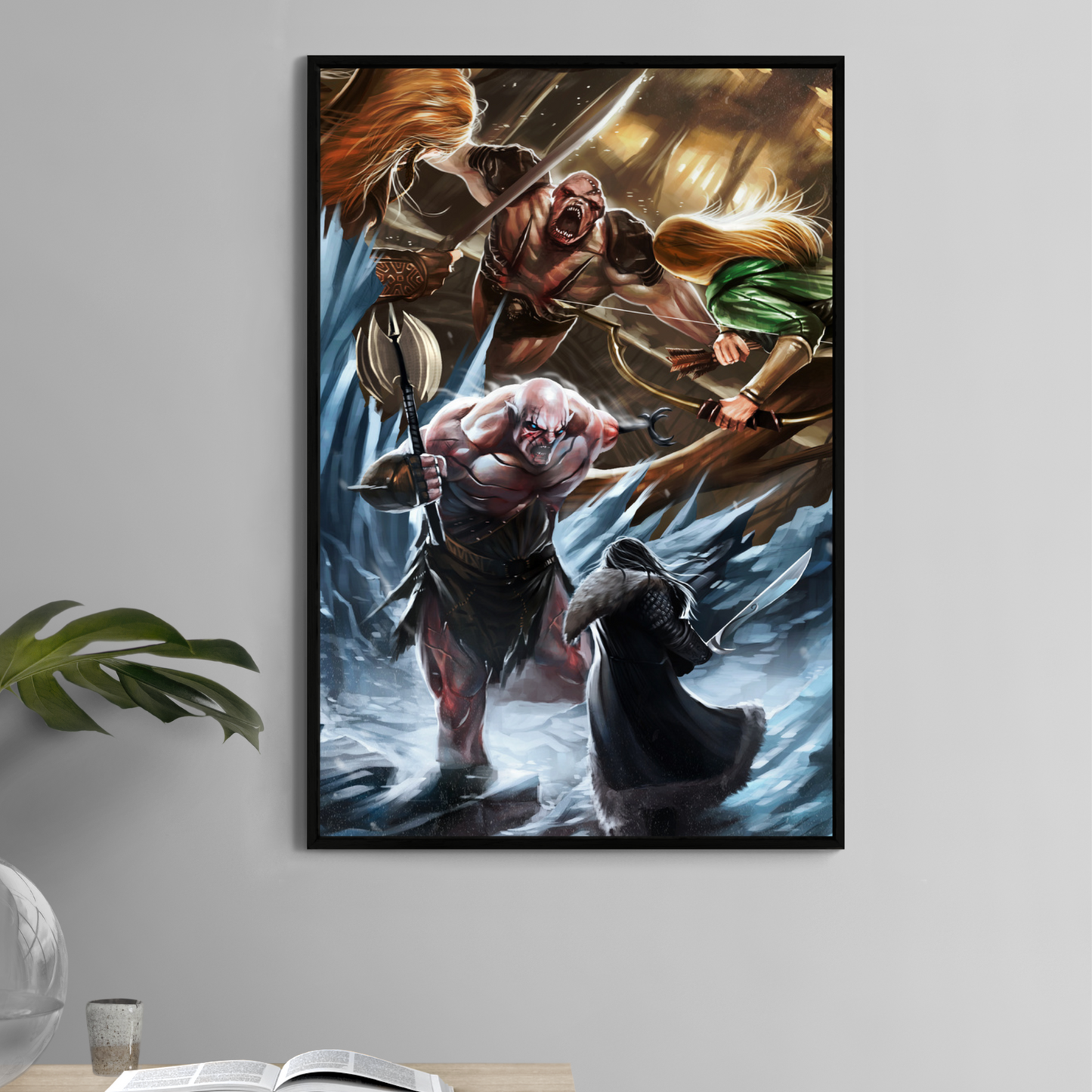 Thorin vs Azog 11x17 fantasy battle print – inspired by The Hobbit