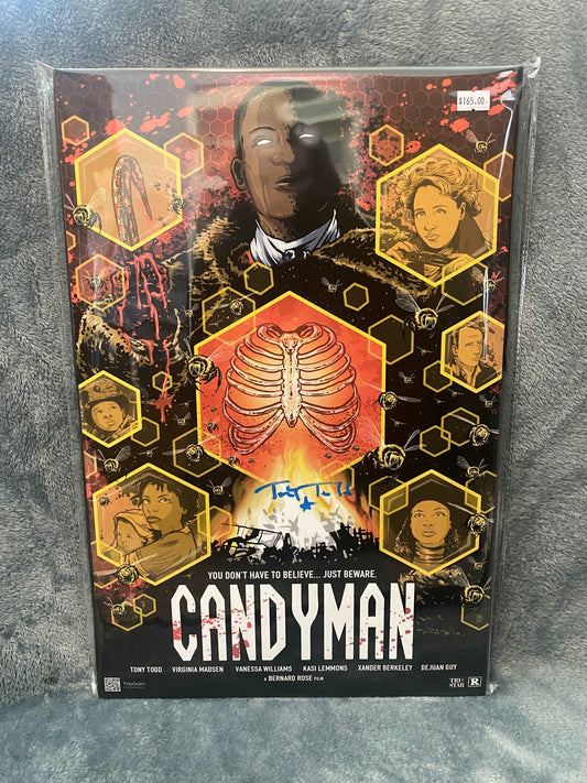 Candyman Tony Todd Signed 12x18 Canvas - Snapping Turtle Gallery