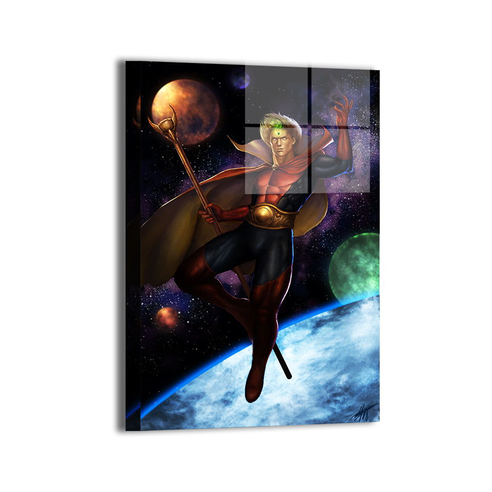 Cosmic Ascendant Wall Art Metal Print – Adam Warlock by Daphne Gragera