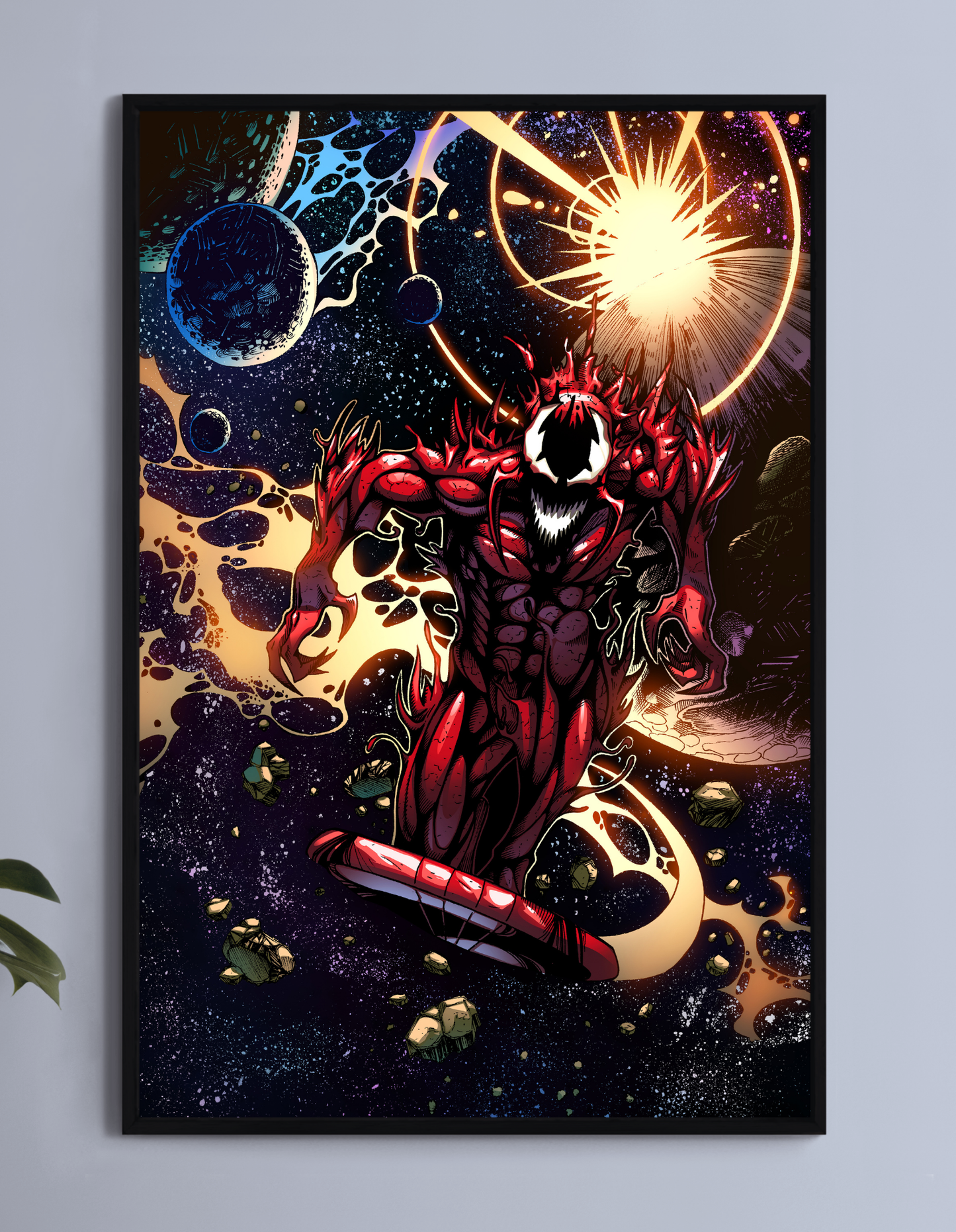 Cosmic Carnage Wall Art poster print – Marvel symbiote artwork by Vhon Remot and Bryan Arfel Magnaye
