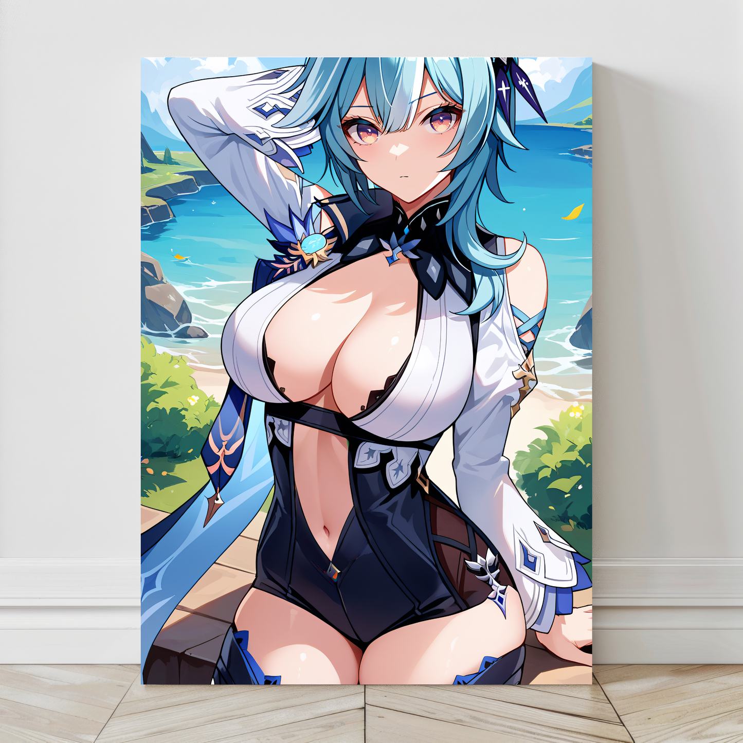 24x36 canvas print of Genshin Impact's Eula in summer pose