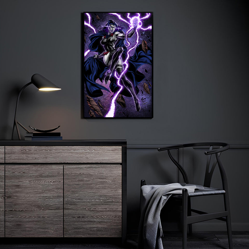 Dark Enchantress Wall Art Room Mockup – Raven Teen Titans by Vhon Remot & Splash Colors