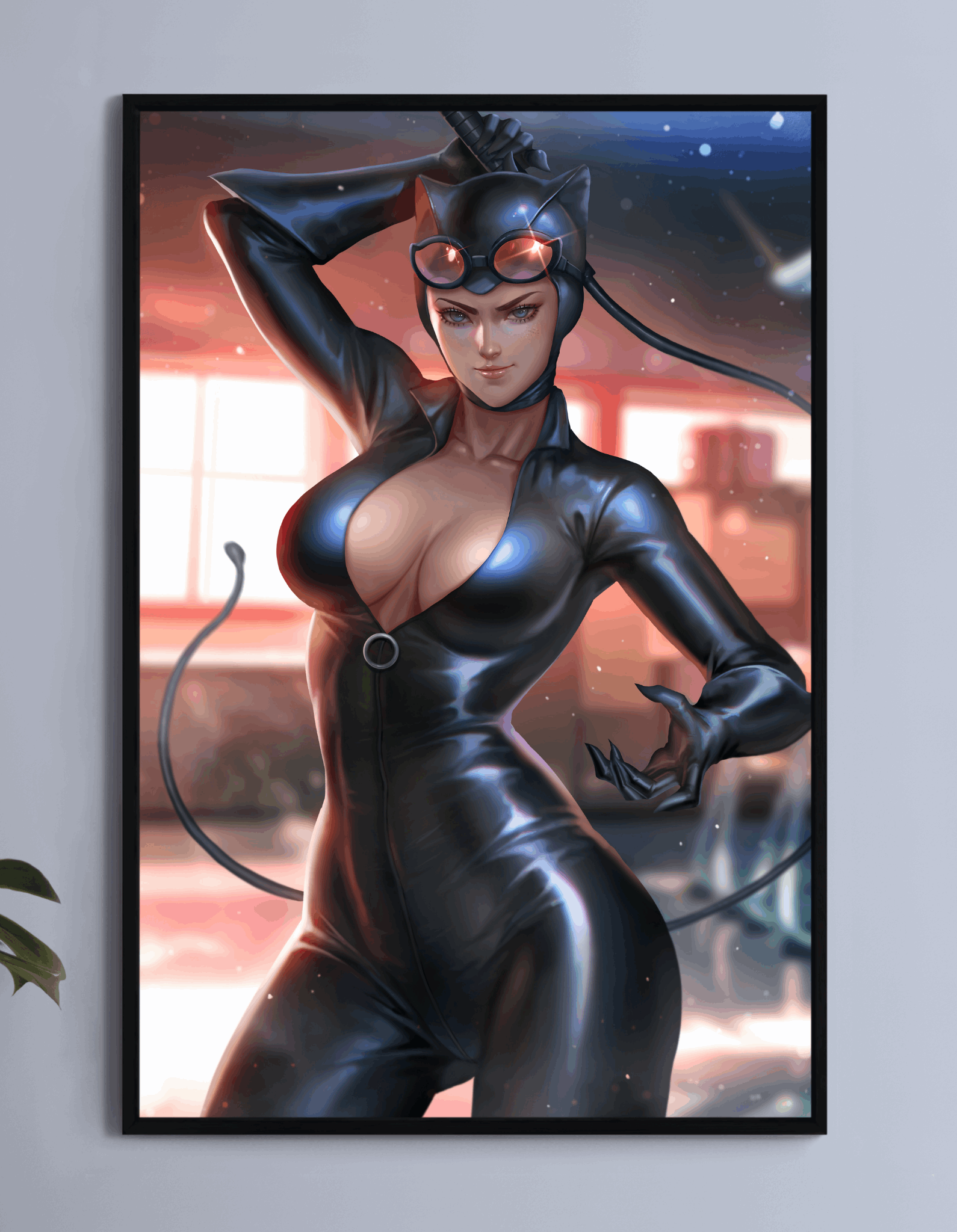 Feline Shadows Wall Art Poster Print – Catwoman by Nopeys