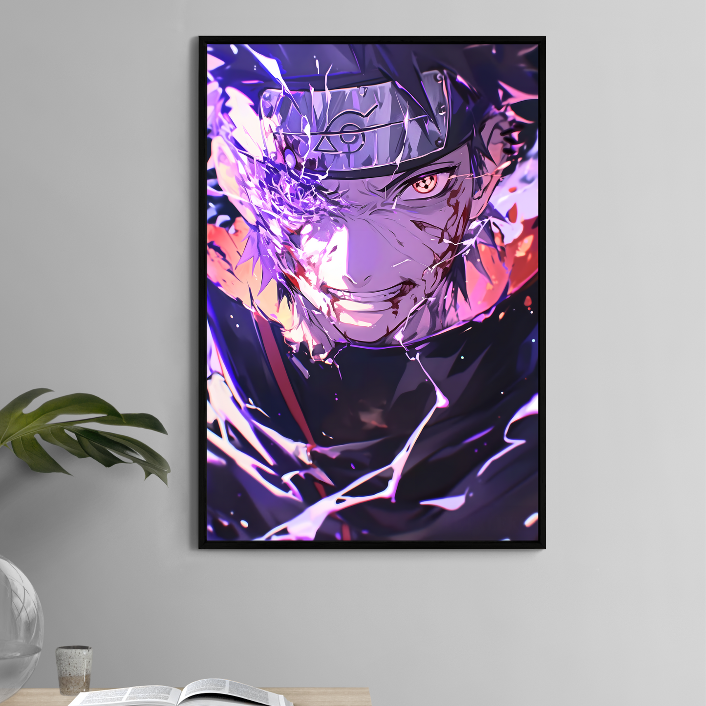 11x17 print of Obito Uchiha with broken mask and glowing eye – Snapping Turtle Gallery