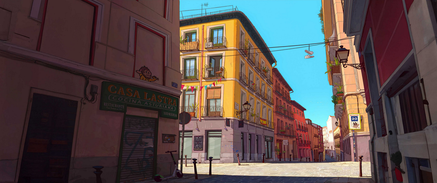 Large Cuban Street scene on canvas print