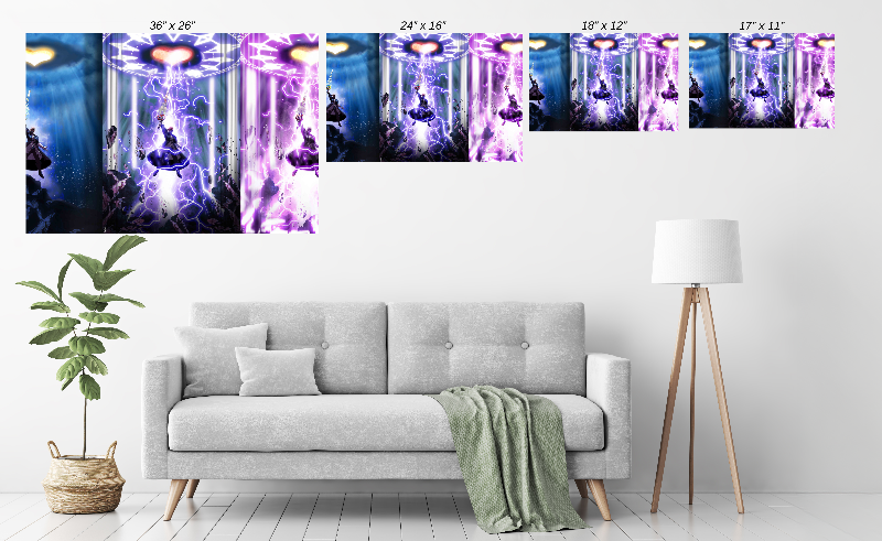 Master Xehanort raising Keyblade under Kingdom Hearts - Size Chart print