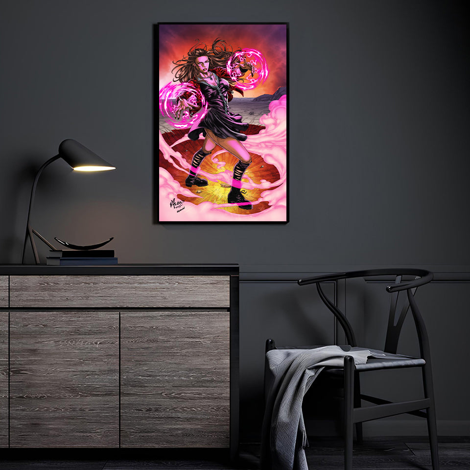 Wanda Maximoff casting hex magic – poster print