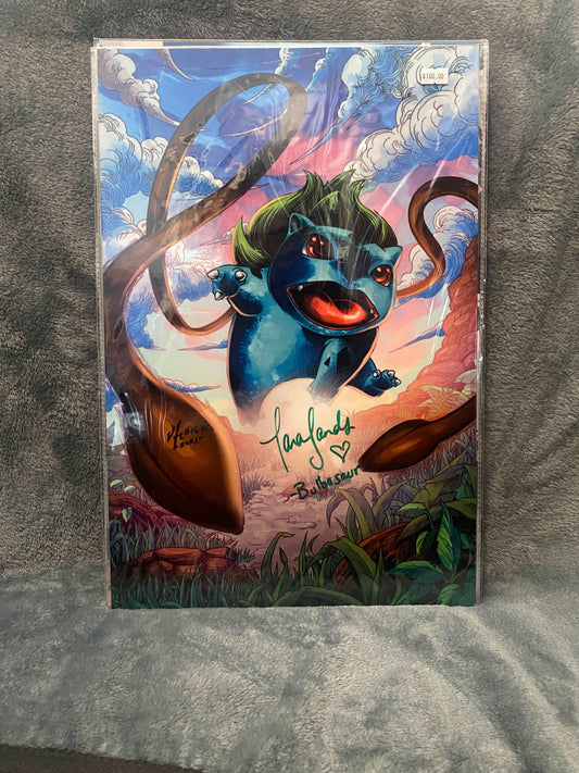 Bulbasaur 12x18 Metal Print Signed by Tara Sands - Snapping Turtle Gallery