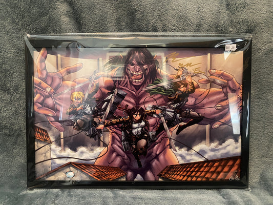 Eren Yeager Attack on Titan 12x18 Print signed by Bryce Papenbrook - Snapping Turtle Gallery