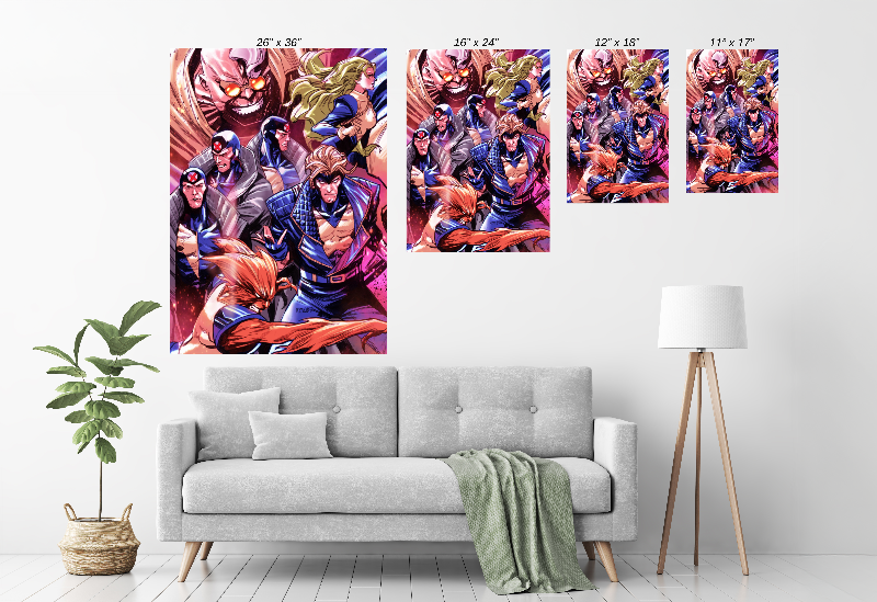 metal prints of X-Factor mutant heroes – Marvel fan artwork