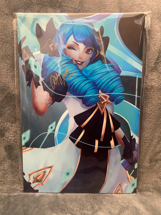 Gwen League of Legends 12x18 Canvas Signed by Abby Trott - Snapping Turtle Gallery