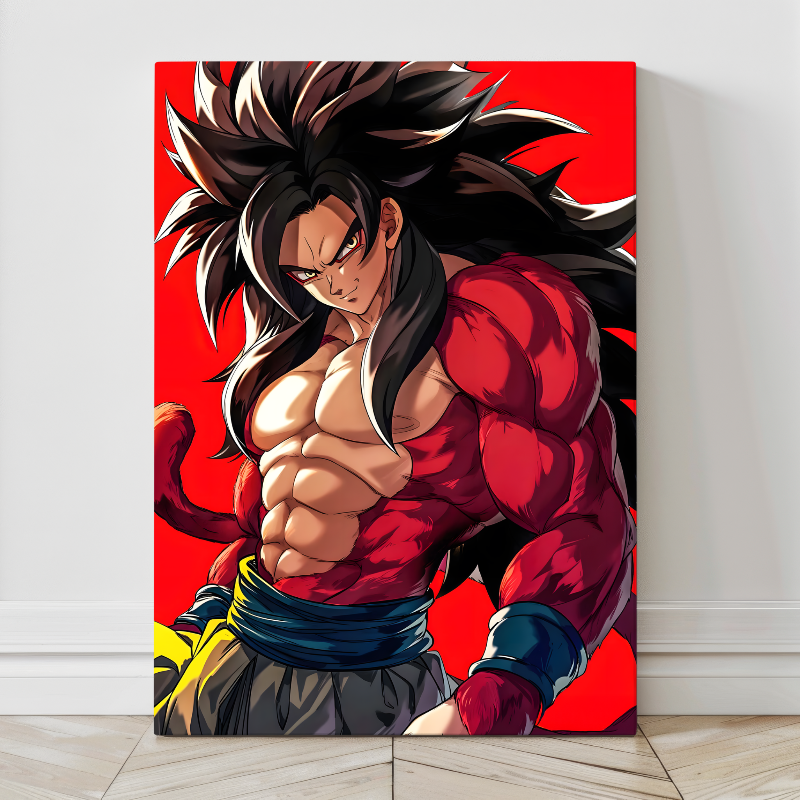 24x36 canvas art of Dragon Ball GT Goku in Super Saiyan 4 form – Snapping Turtle Gallery