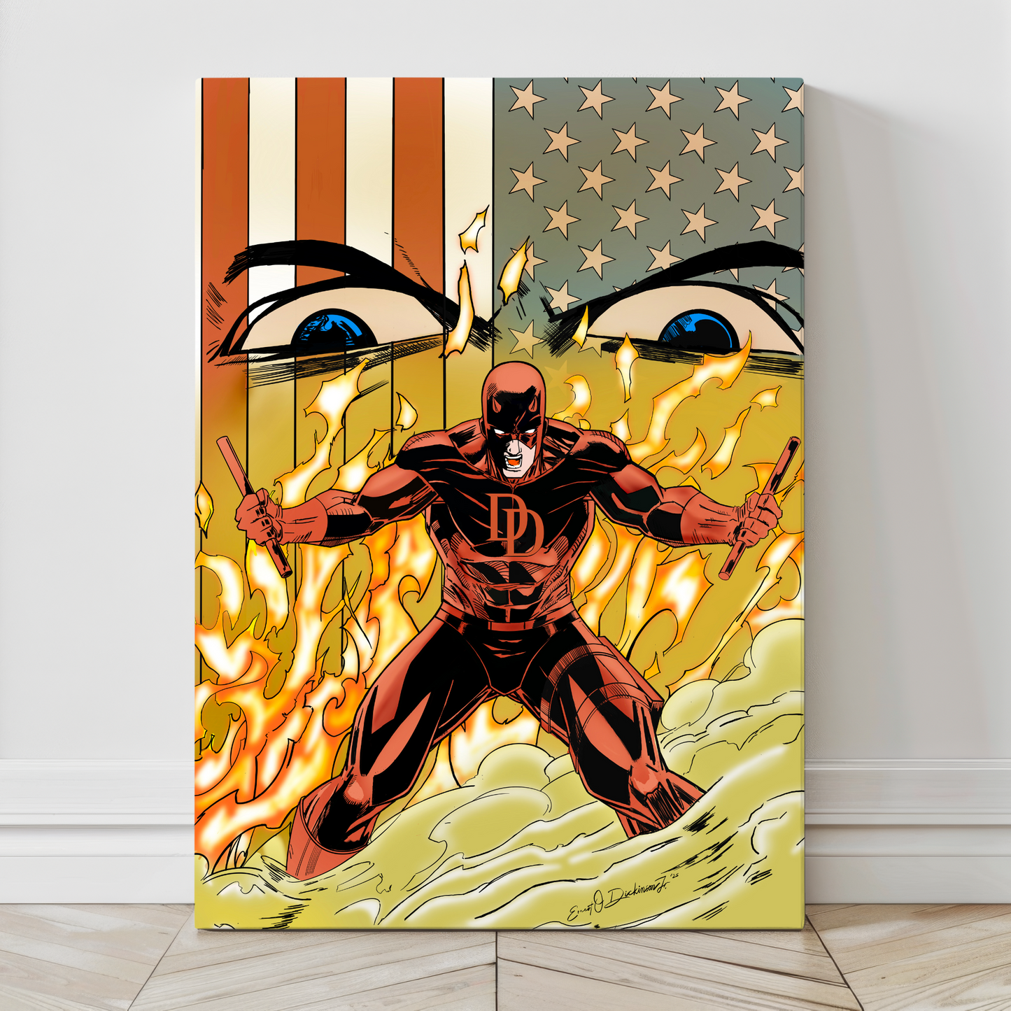 Daredevil wall art canvas print 24x36 by Ernest3d