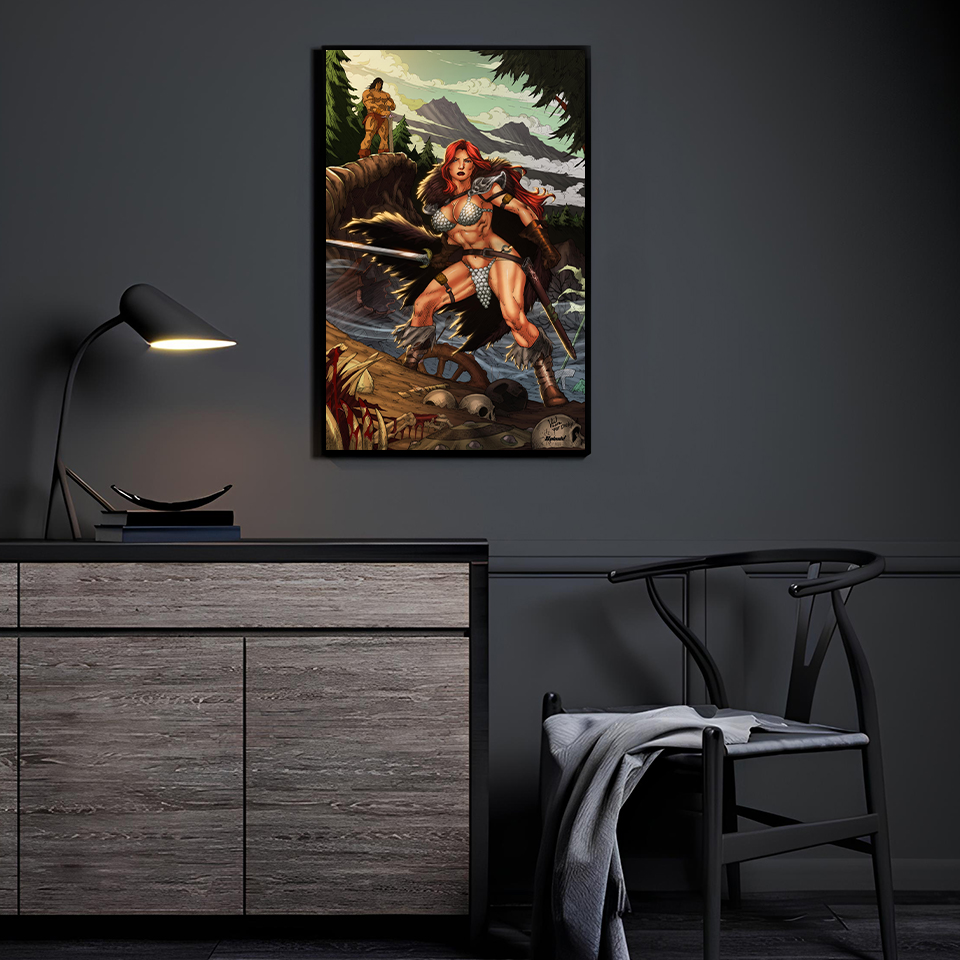 Hyrkanian Fury by Verry Woong and Splash Colors displayed in a modern room.