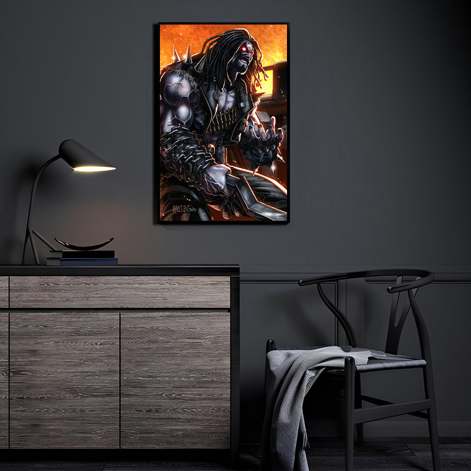 Main Man Mayhem by Ryan Pasibe displayed in a modern room.
