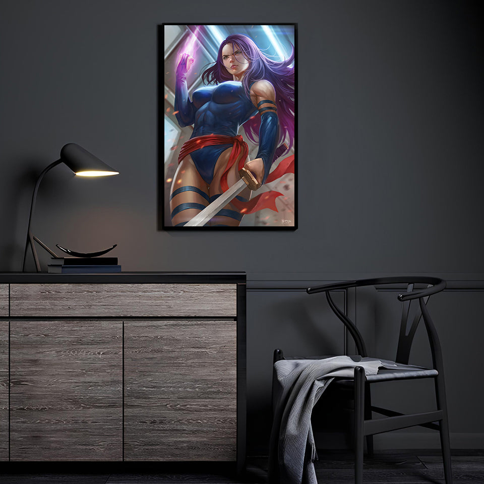 Psychic Blade Ascendant by Nopeys displayed in a modern room.