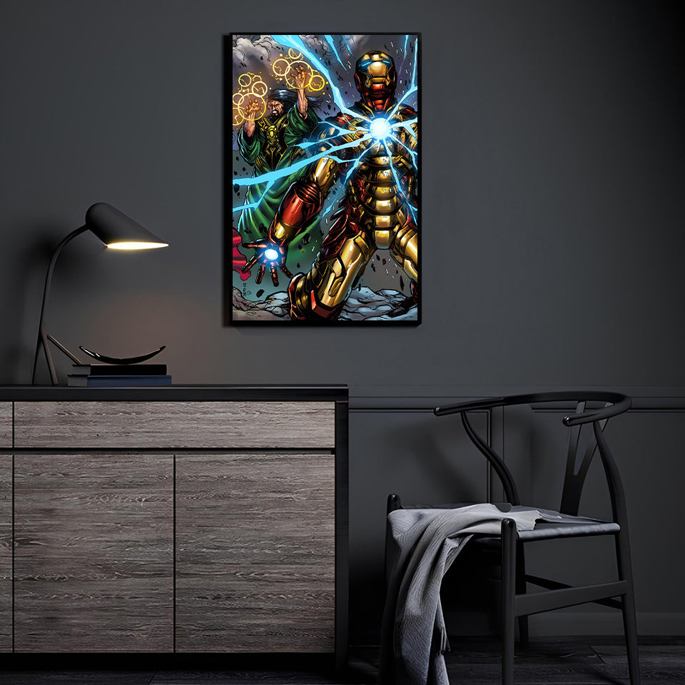 Sorcery & Steel by Brian Balando displayed in a modern room.