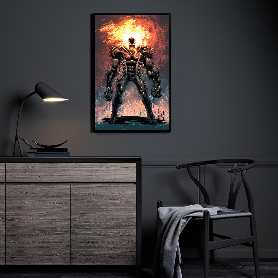 Symbiotic Vengeance by Jeff Benitez displayed in a modern room.