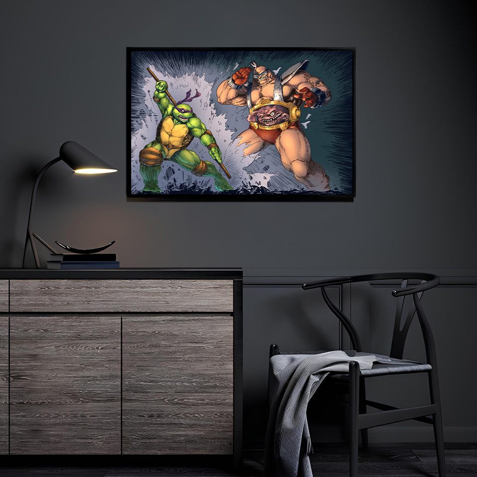 Techno Clash by Emil Cabaltierra displayed in a modern room.