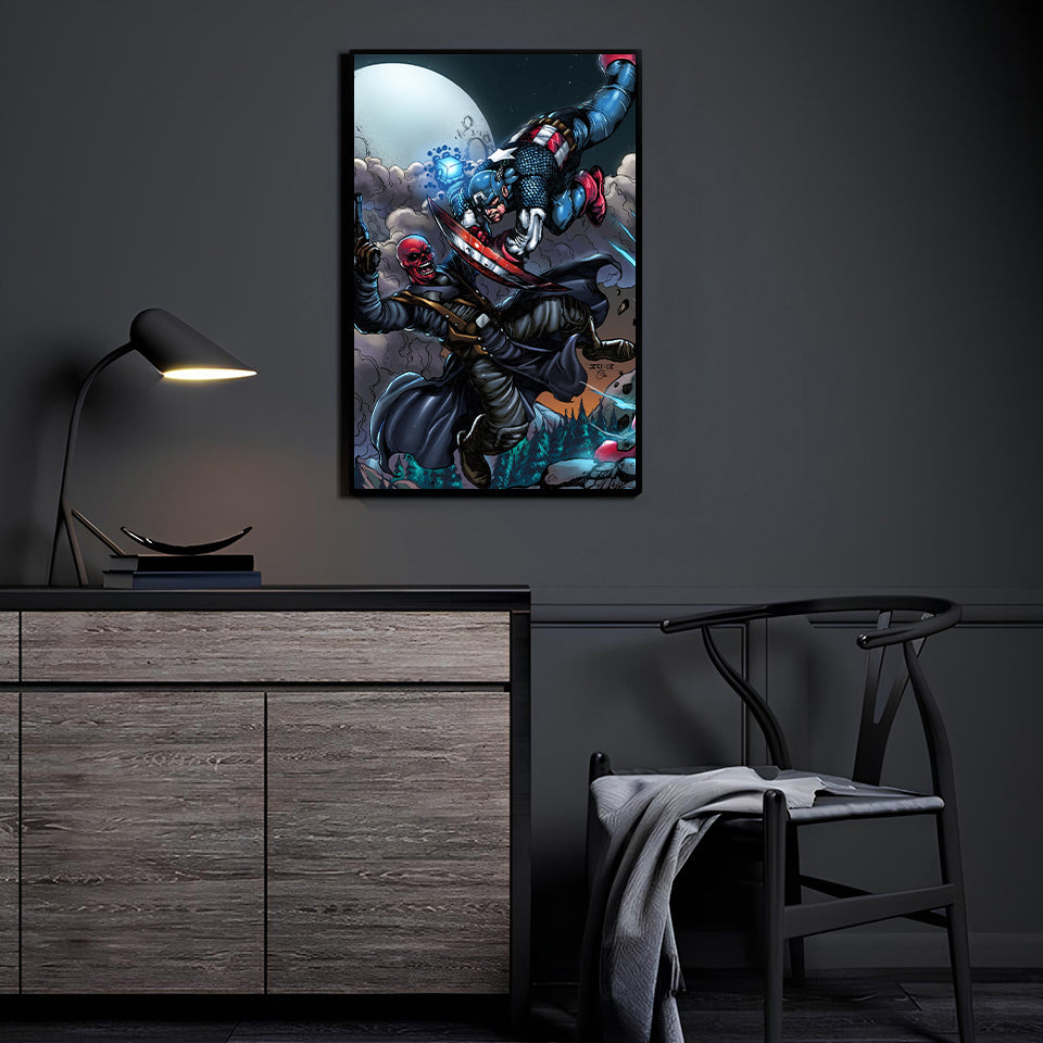 The Eternal Rivalry by Brian Balando displayed in a modern room.