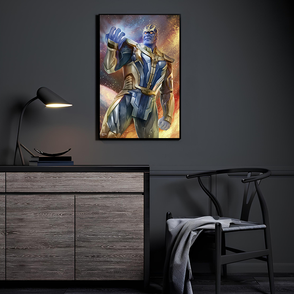 Titan Conqueror (Thanos by Nopeys) displayed in a modern collector room.