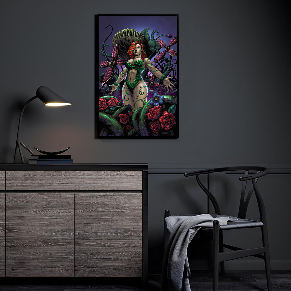 Verdant Siren by Geebo Vigonte and Nestor Redulla Jr. displayed in a modern room.