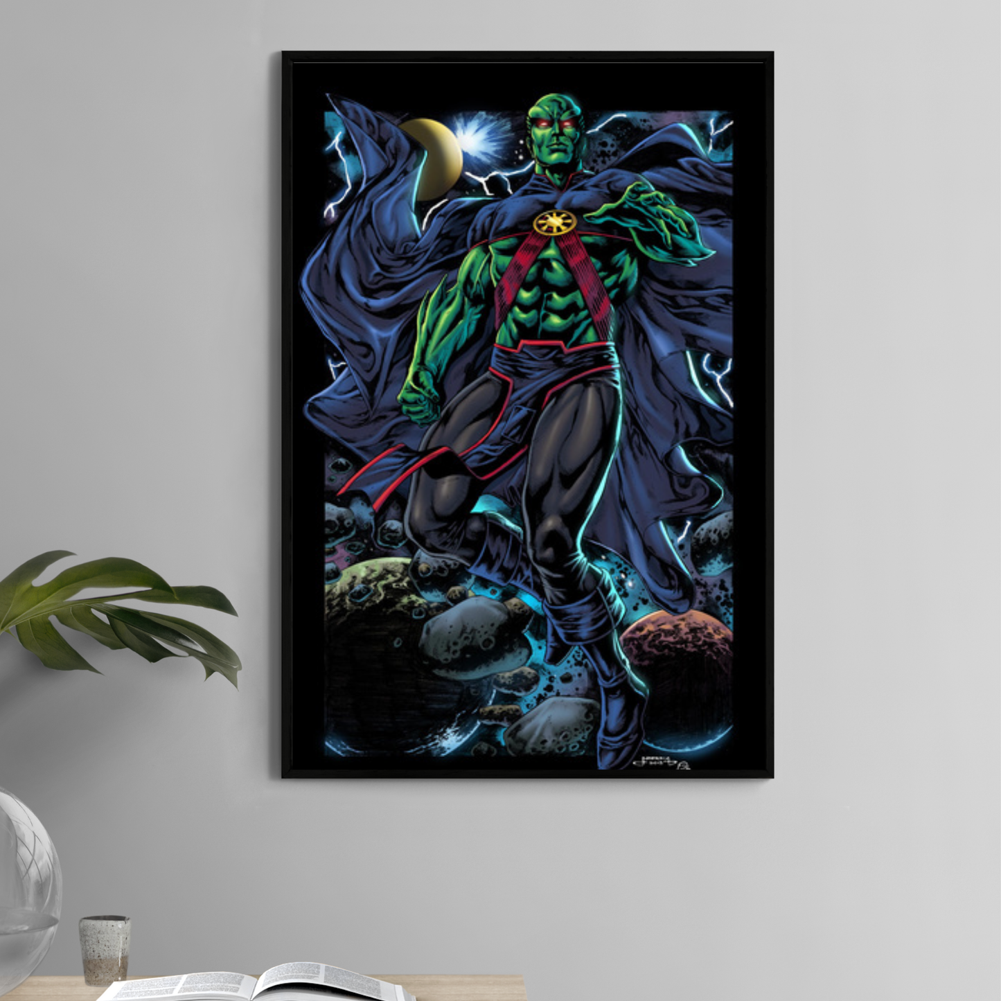 Martian Manhunter superhero art print 11x17 poster – Snapping Turtle Gallery