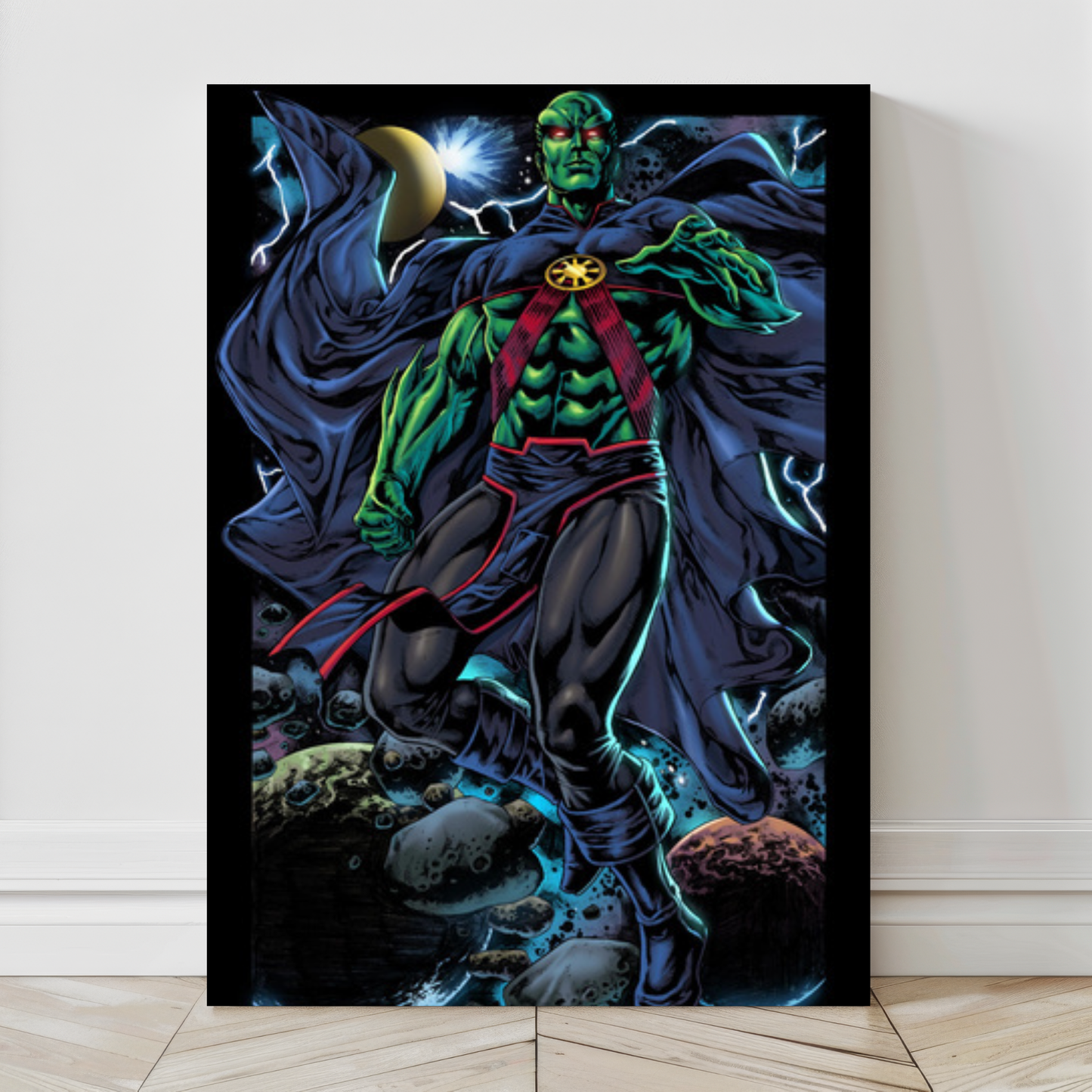 24x36 large Martian Manhunter canvas wall art – Snapping Turtle Gallery