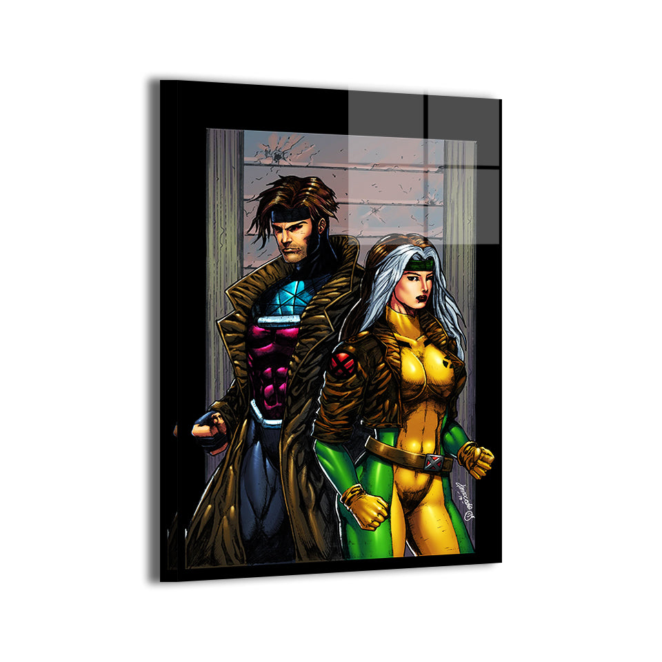 Unbreakable Bond Wall Art Metal Print – Gambit & Rogue (X-Men) by Don Marc Noceda