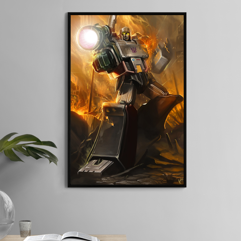 Megatron Transformers villain 11x17 print – Decepticon leader with cannon