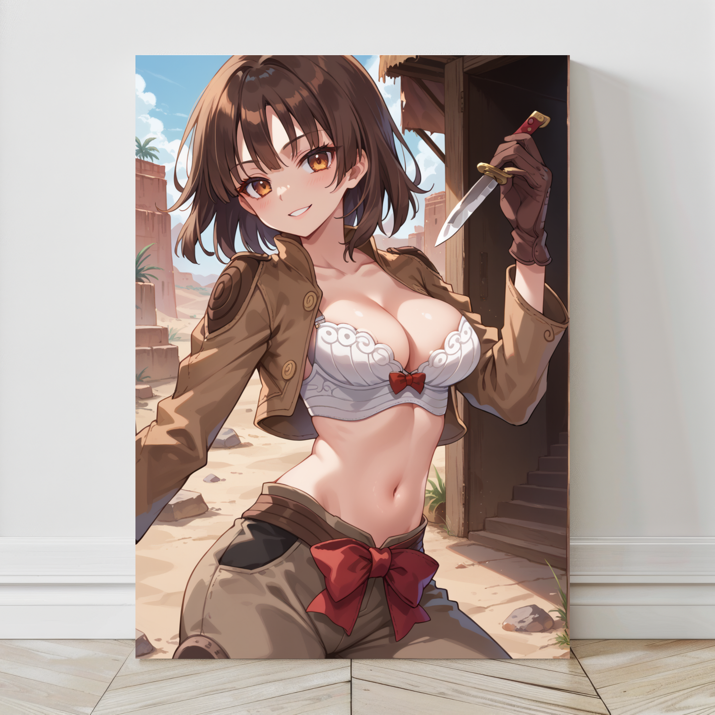 Alt Text: Large Ragnarok Online Thief canvas print - 24x36 Crimson Blade Thief fan art wall decor - Snapping Turtle Gallery