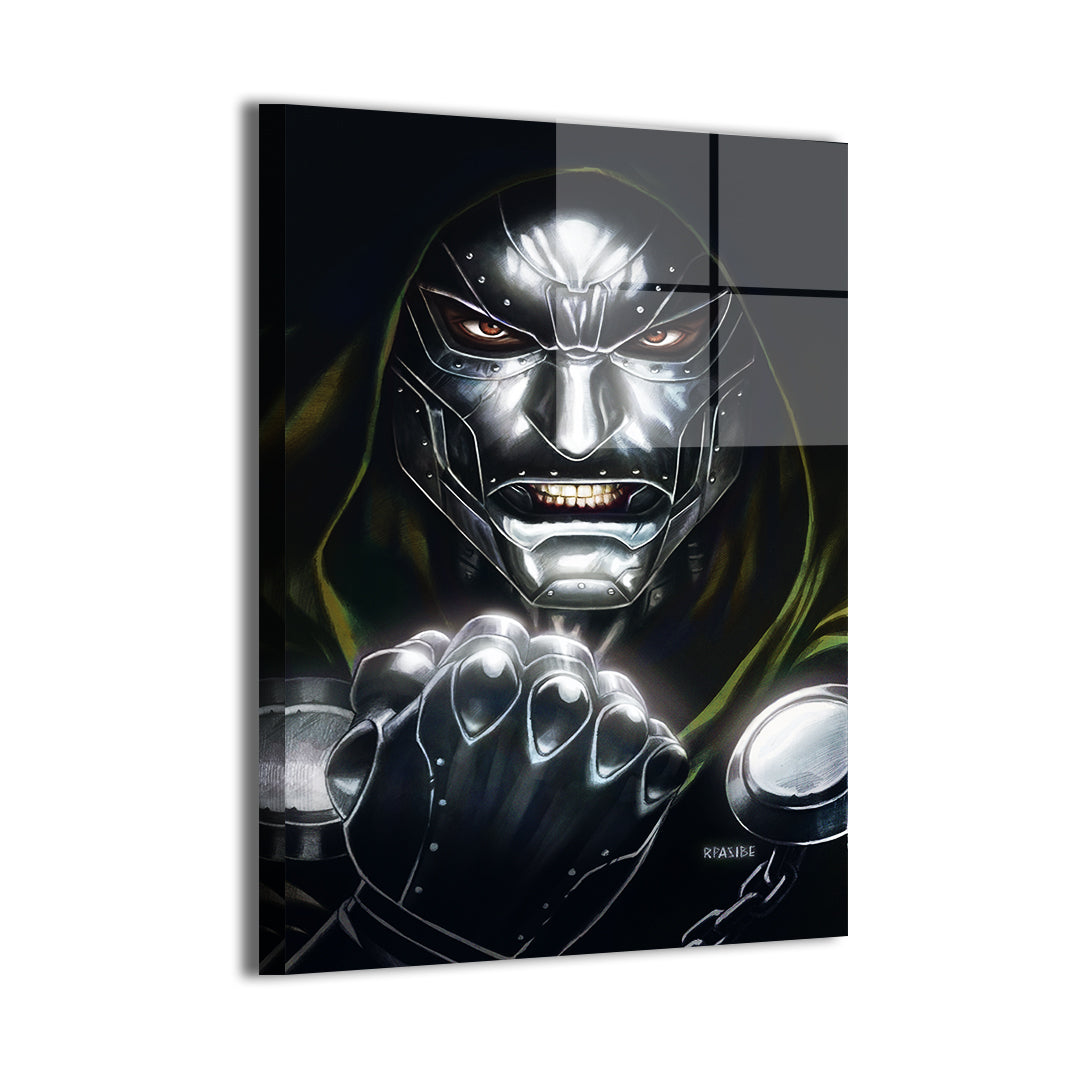 dr doom acrylic wall art 24x36 marvel comics piece